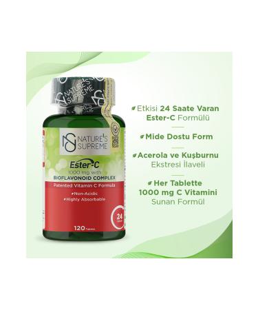 Natures Supreme Ester-c 1000 Mg Vitamin C 120 Tablets - Buy Online on GoSupps.com