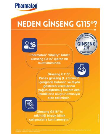 Pharmaton Vitality 100 Tablets - Ginseng G115 Multivitamins And Minerals - Buy Online on GoSupps.com