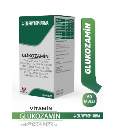 Dr Phytopharma 60 Tablets Food Supplement Containing Glucosamine Chondroitin MSM Hyaluronic Acid and Frankincense Extract