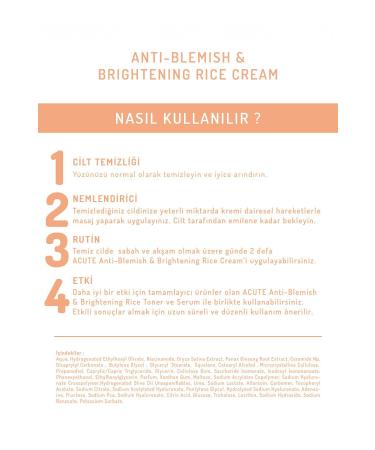 Acute Anti Blemish & Brightening Rice Cream - Buy Online on GoSupps.com