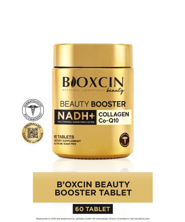 Bioxcin Beauty Booster 60 Tablets - Collagen Nicotinamide CoQ10 Glutathione Astaxanthin Resveratrol Hya Acid.