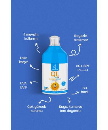 Quality Life Baby Sun Cream - Sunscreen Cream for Children - 50+ Spf 110 ML - Very High Protection UVA UVB - Buy Online on GoSupps.com