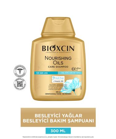 Bioxcin Nourishing Oils Care Shampoo 300 ML - Sulfate-Free Dry and Damaged Hair Anti-Hair Loss - Buy Online on GoSupps.com