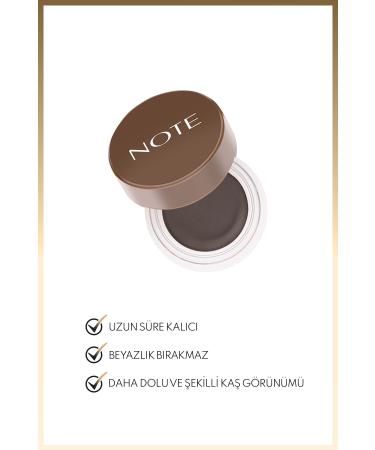 Note Cosmetics Brow Pomade Permanent Eyebrow Pomade - 03 Dark Brown - Buy Online on GoSupps.com