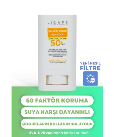 Licape High Protection Water Resistant Stick 50 Factor Sun Cream Suitable for All Age Groups 18 ml - Buy Online on GoSupps.com