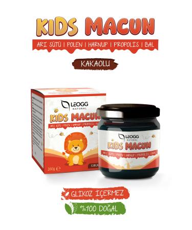Leogg Natural Kids Paste Special for Children Royal Jelly Molasses Honey Propolis Pollen and Cocoa