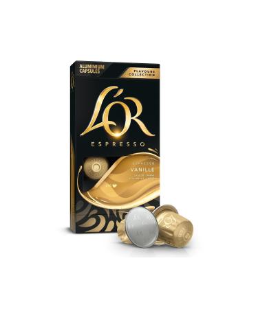 L'OR Vanilla Flavored Nespresso Compatible Aluminum Coffee Capsules Pack of 10