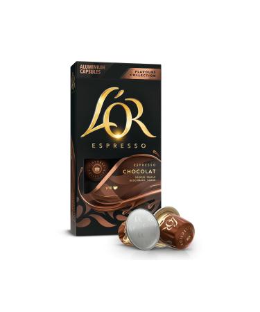 L'OR Chocolate Flavored Nespresso Compatible Aluminum Coffee Capsules Pack of 10