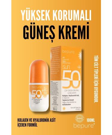 Bepure Tone Equalizing Sunscreen 50 Spf Anti-Spot Collagen Hyaluronic Acid Supported Sunscreen 100ml - Buy Online on GoSupps.com