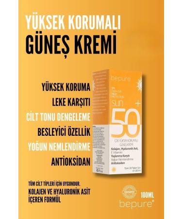 Bepure Tone Equalizing Sunscreen 50 Spf Anti-Spot Collagen Hyaluronic Acid Supported Sunscreen 100ml - Buy Online on GoSupps.com