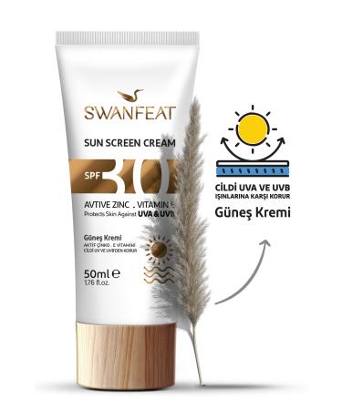 SWANFEAT Anti-Aging and Anti-Spot Colorless Oil-Free SPF 30 Sunscreen Cream with Hyaluronic Acid 50 ml