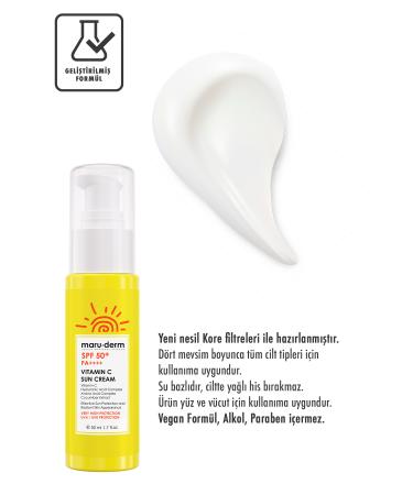 Maru.Derm Sunscreen | SPF 50+ Vitamin C Sunscreen 50 ML | New Generation Korean Filters - Buy Online on GoSupps.com