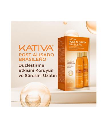 Kativa Post Alisado Hair Straightening Effect Set of 2 - Shampoo 225ML and Conditioner 225ML - Buy Online on GoSupps.com