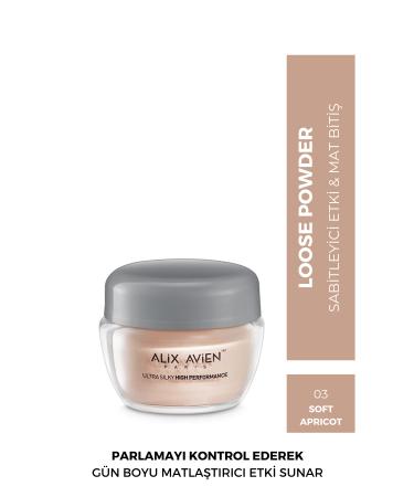 Alix Avien Silky Loose Powder - Fixing Effect Matte Finish - Infinity Touch Loose Powder 03 Soft Apricot - 25 G