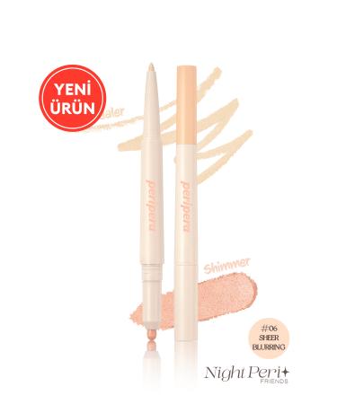 PERIPERA Double-Sided Concealer and Shimmering Pencil Eyeshadow Sugar Twinkle Duo Eye Stick (06 SHEER BLURRING)
