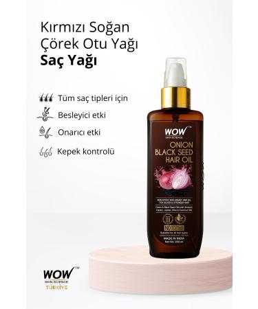 WOW Skin Science Red Onion Hair Oil- 9 Natural INGREDIENTS 200ML - Buy Online on GoSupps.com