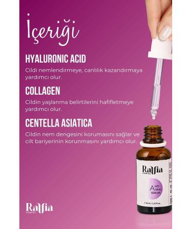 Raffia Cosmetics Anti-Aging Serum 30ml Hyaluronic Acid Collagen Supported Anti-Aging Serum - Buy Online on GoSupps.com