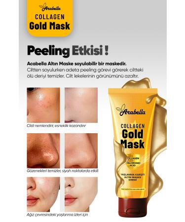 Acabella Gold Mask Collagen Gold Mask - Anti-Blemish Acne and Anti-Aging - Buy Online on GoSupps.com