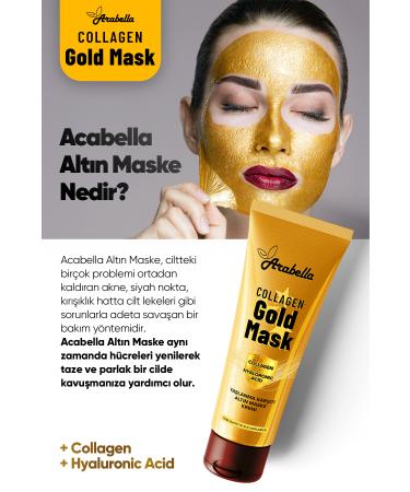 Acabella Gold Mask Collagen Gold Mask - Anti-Blemish Acne and Anti-Aging - Buy Online on GoSupps.com