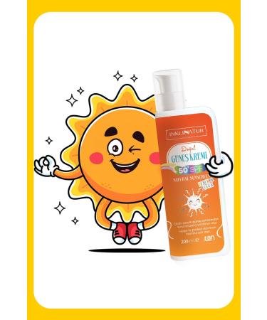 INKLINATUR Natural Sun Cream 200ml 50+ SPF / Baby & Child - Buy Online on GoSupps.com