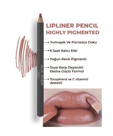 Alix Avien Lip Liner Lipliner Pencil 05 Milky Cocoa - Non-smudge Lasting Effect Up to 6 Hours