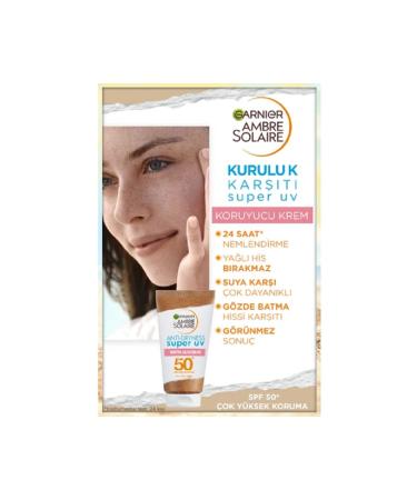 Garnier Ambre Solaire Sensitive Advanced Anti-Dryness Sunscreen Face Cream SPF50+ 50 ml - Buy Online on GoSupps.com