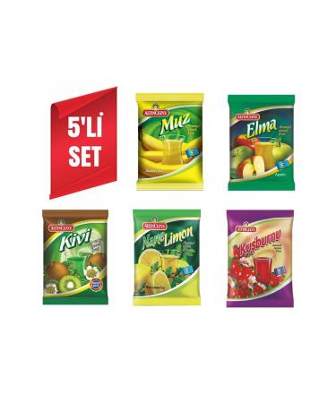Alt ncezve (Banana-Apple-Kiwi-Mint Lemon-Rosehip) Oralet 250 Gr x 5 Pieces