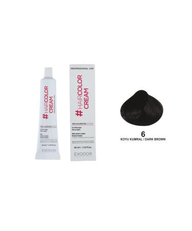 EXODOR 6 Exodor Hair Color Cream Dark Brown 60 ml x 12 12 Pcs