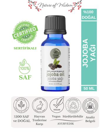 Hikona Heka Jojoba Oil (JOJOBA OIL) 0 Pure and Natural Cold Pressed 50 ml