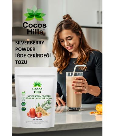 Cocos Hills Silverberry Powder Pure Oleaster and Oleaster Seed Powder No Additives 100 grams - Buy Online on GoSupps.com