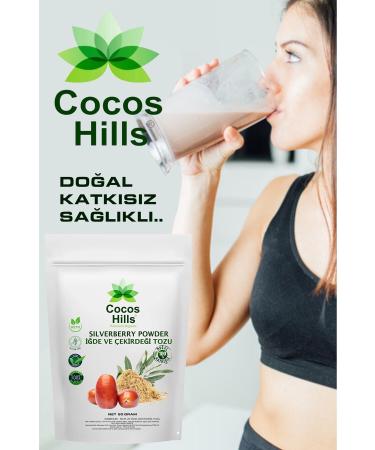 Cocos Hills Silverberry Powder Pure Oleaster and Oleaster Seed Powder No Additives 100 grams - Buy Online on GoSupps.com