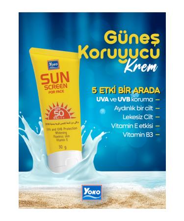 YOKO Sunscreen Water Based Cream Spf 50 30gr - Buy Online on GoSupps.com