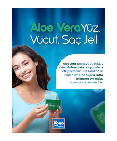 YOKO Aloe Vera Face Body Hair Gel - Buy Online on GoSupps.com