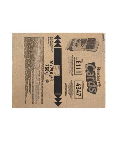 Kinder Thin Crunchy Biscuits with Rich Milk and Intense Dark Cocoa Cards 25.6 Grams x 30 Pieces - Buy Online on GoSupps.com