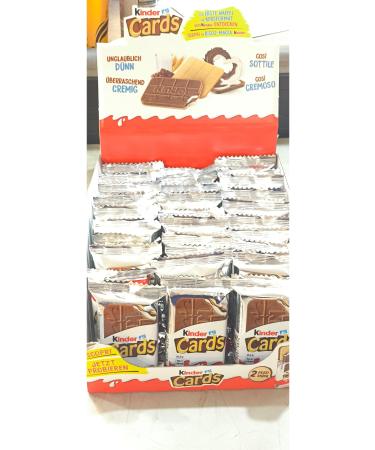 Kinder Thin Crunchy Biscuits with Rich Milk and Intense Dark Cocoa Cards 25.6 Grams x 30 Pieces - Buy Online on GoSupps.com