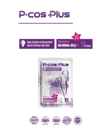 PCOS (P-COS) Plus Supplement Containing Myo-inositol and Resveratrol for Polycystic Ovary Syndrome (PCOS) - Buy Online on GoSupps.com