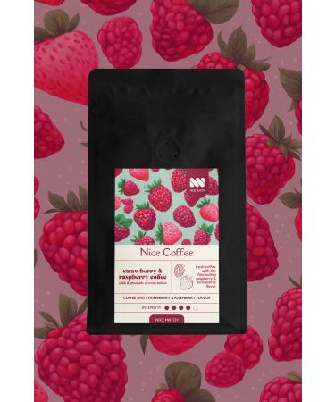 Nice Match Strawberry & Raspberry Coffee Strawberry & Raspberry Flavored Filter Coffee 200 Gr