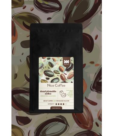 Nice Match Decaf Pistachio Coffee Decaffeinated Pistachio Flavored Filter Coffee 200 Gr