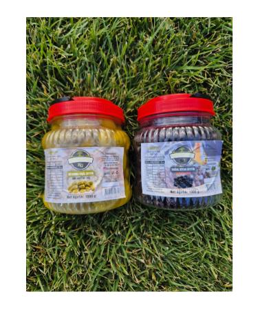 Kg Dried Food Homemade Green and Black Olives (1 Kg each) - Buy Online on GoSupps.com