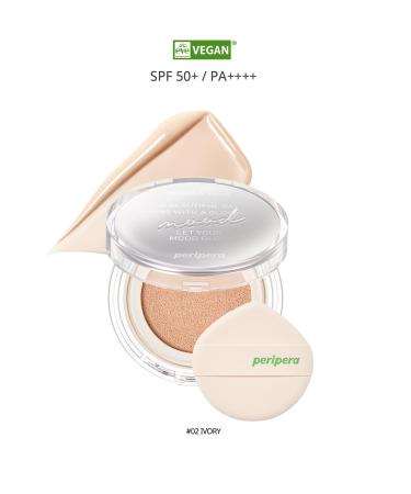 PERIPERA Natural Glowing Vegan Cushion PERIPERA Mood Vegan Glow Cushion SPF50+ PA++++ (2 Ivory)