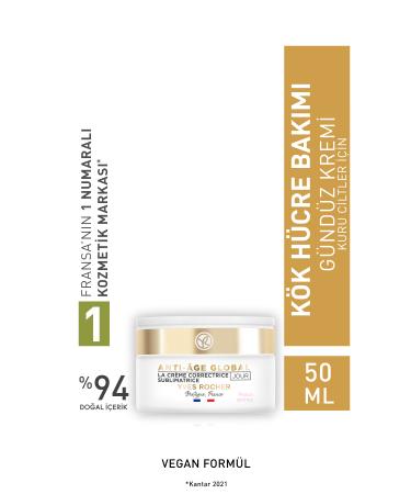 Yves Rocher Anti-Aging Anti-Wrinkle Skin Day Cream That Removes The Appearance of Fine Lines eleg.3090