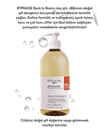 BYPHASSE Back To Basics Refined Shower Gel Dry and Very Dry Skin Types 750ml - Buy Online on GoSupps.com