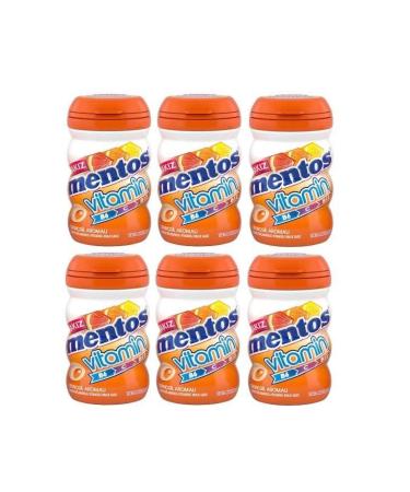 Mentos Vitamin Citrus Flavored Dragee Gum 6 Pieces * 90 G