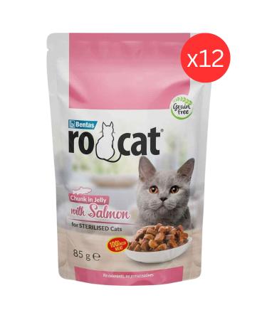 Rocat Ro Cat Sterilized Salmon Cat Wet Food 85 Gr x 12 Pieces