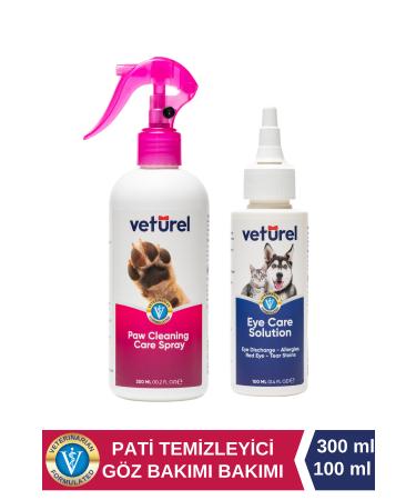 Veturel Cat Eye Drops Cat Paw Cleaning Cat Fur Health Paw Care 300ml - Eye Care Solution