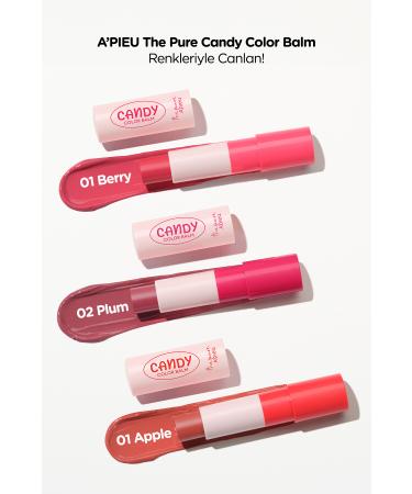 Missha Lips Moisturizing Shiny Finish Tinted Lip Balm A'pieu The Pure Candy Color Balm No.02 Plum - Buy Online on GoSupps.com