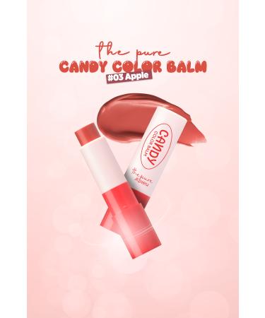 Missha Moisturizing Lips Shiny Finish Tinted Lip Balm A'pieu The Pure Candy Color Balm No.03 Apple