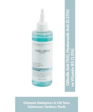 derma armour Pore Tightening and Brightening Tonic (5% Glycolic Acid 0.25% Hyaluronic Acid) 200 ml