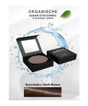 Organic Dark Brown Water-Resistant Hair Beard Thickening Topical Powder. Lasts Until First Shampooing