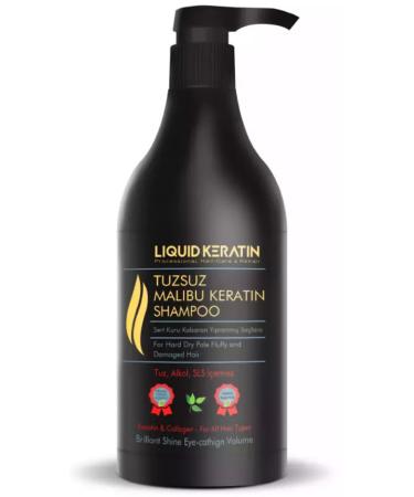 Liquid Keratin Salt-Free Sulfate-Free Keratin Shampoo (1000ML) - For Dry Hard Frizzy Damaged Colored Hair